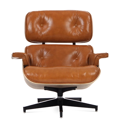 Homio Decor Eames Lounge Chair & Ottoman - Cognac