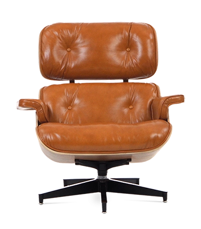 Homio Decor Eames Lounge Chair & Ottoman - Cognac