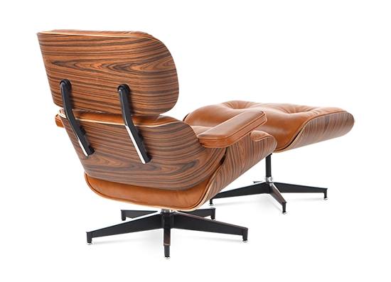 Homio Decor Eames Lounge Chair & Ottoman - Cognac