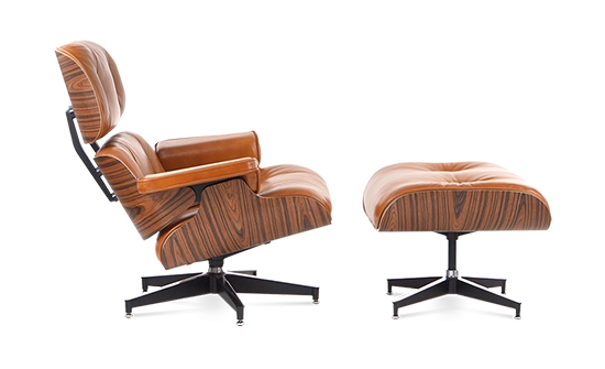 Homio Decor Eames Lounge Chair & Ottoman - Cognac