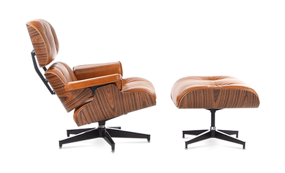 Homio Decor Eames Lounge Chair & Ottoman - Cognac