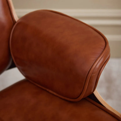 Homio Decor Eames Lounge Chair & Ottoman (PRO) - Heritage Cognac