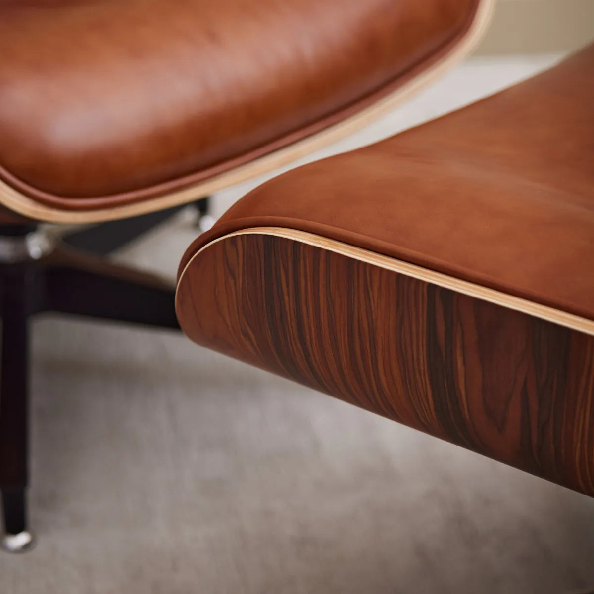 Homio Decor Eames Lounge Chair & Ottoman (PRO) - Heritage Cognac