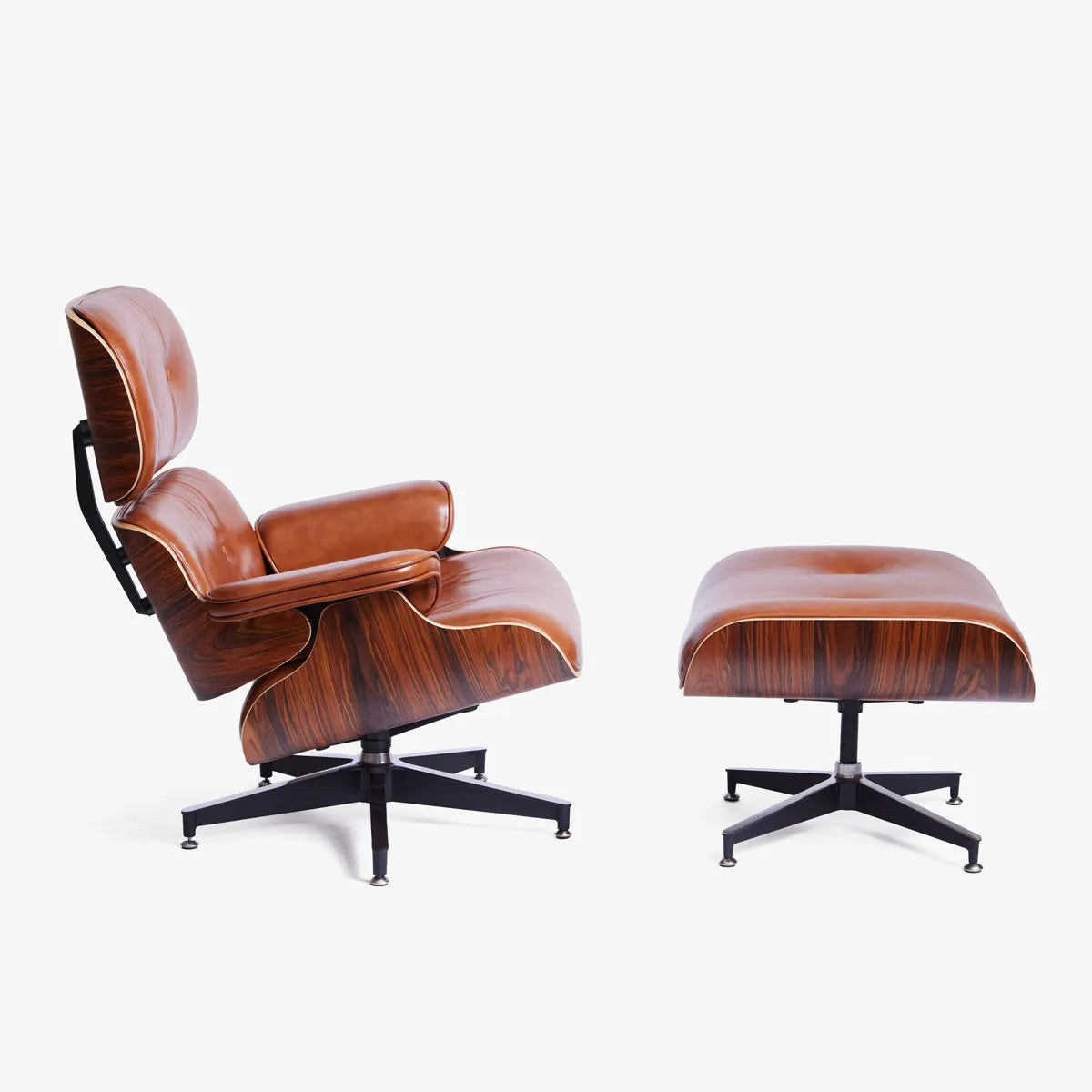 Homio Decor Eames Lounge Chair & Ottoman (PRO) - Heritage Cognac