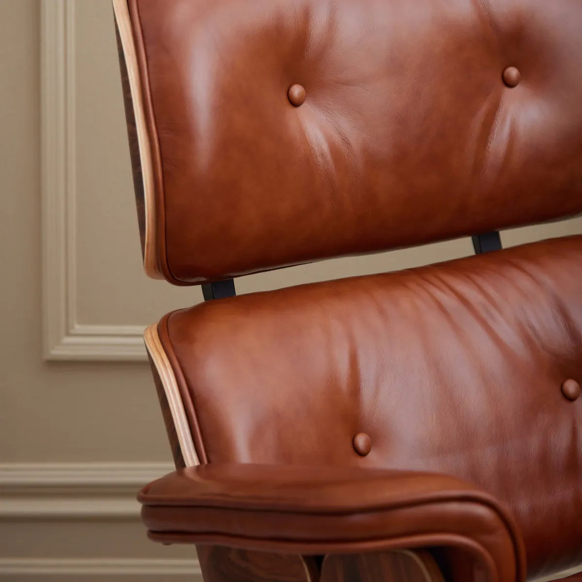 Homio Decor Eames Lounge Chair & Ottoman (PRO) - Heritage Cognac