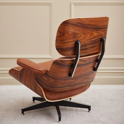 Homio Decor Eames Lounge Chair & Ottoman (PRO) - Heritage Cognac
