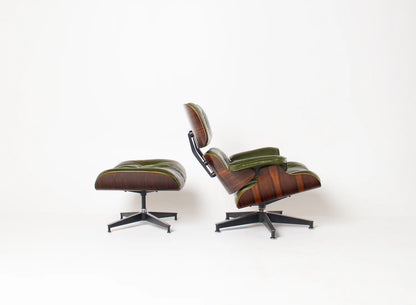Homio Decor Eames Lounge Chair & Ottoman (PRO) - Moss Green Leather