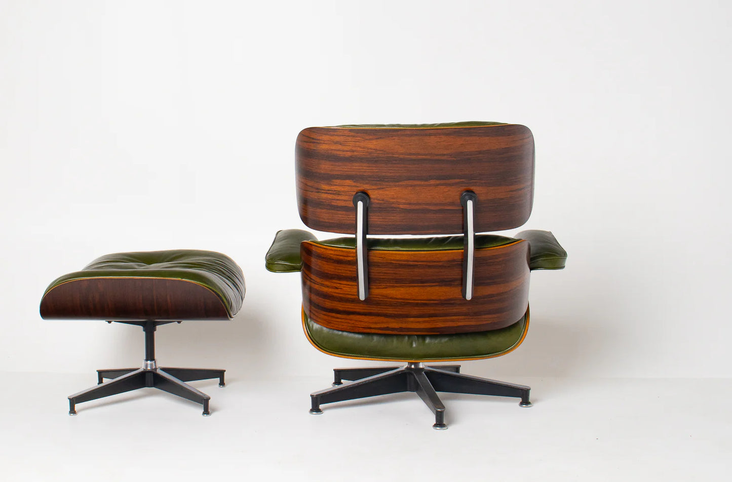 Homio Decor Eames Lounge Chair & Ottoman (PRO) - Moss Green Leather