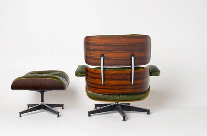 Homio Decor Eames Lounge Chair & Ottoman (PRO) - Moss Green Leather