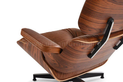 Homio Decor Eames Lounge Chair & Ottoman (PRO) - Textured Brown