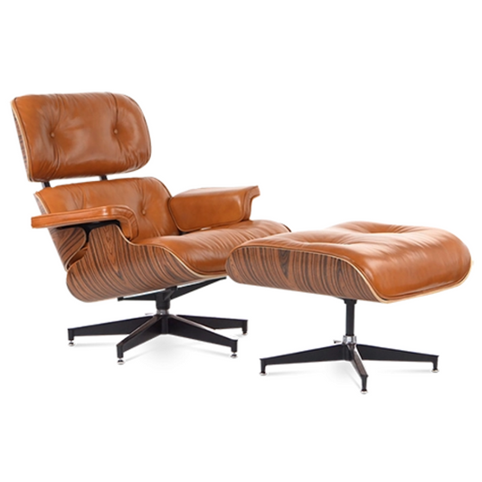 Eames Lounge Chair & Ottoman - Cognac