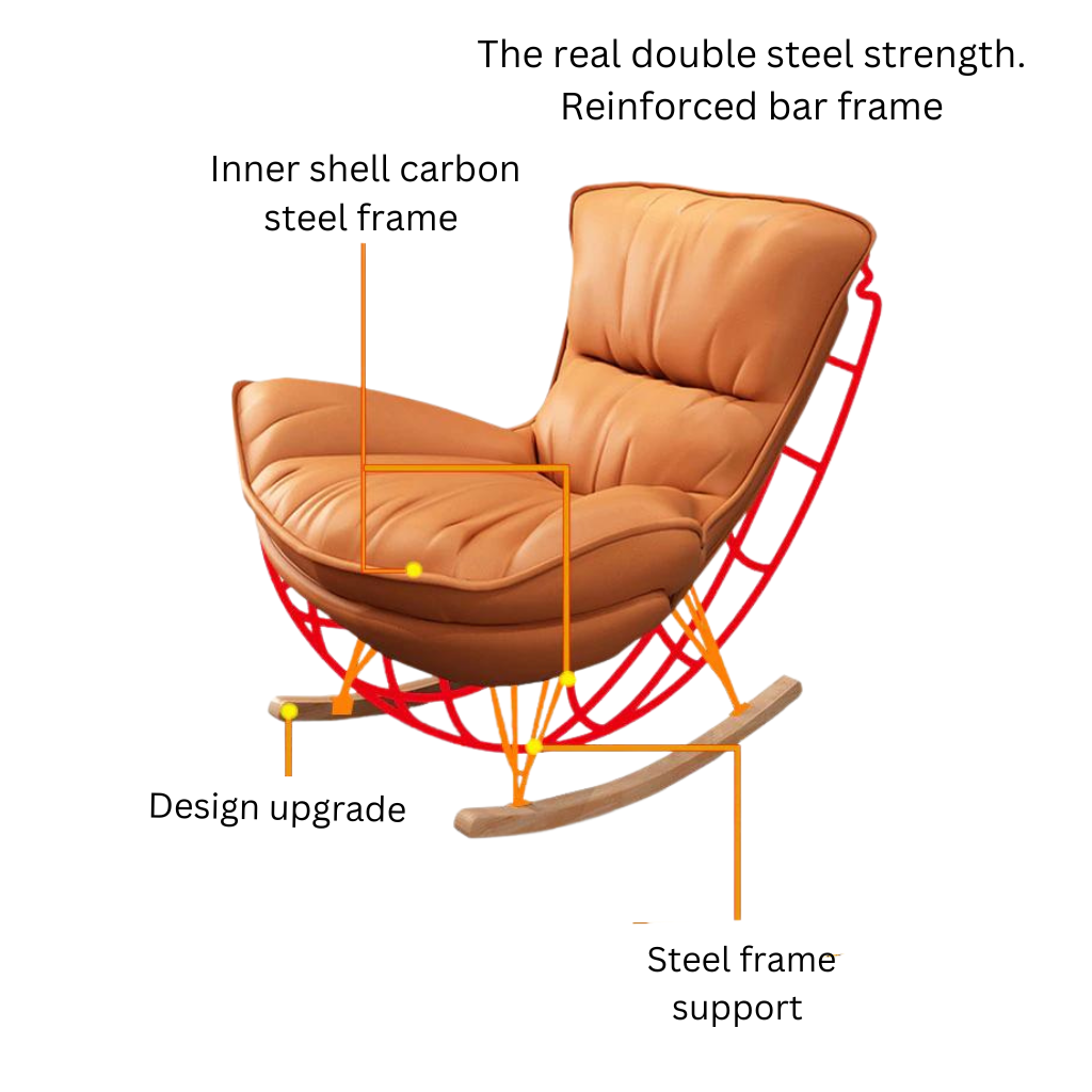 Homio Decor Faux Leather Rocking Chair