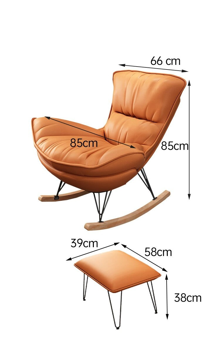 Homio Decor Faux Leather Rocking Chair