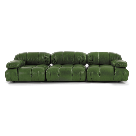 Camaleonda Leather Sofa (Set of 3) - Forest Green - Homio Decor