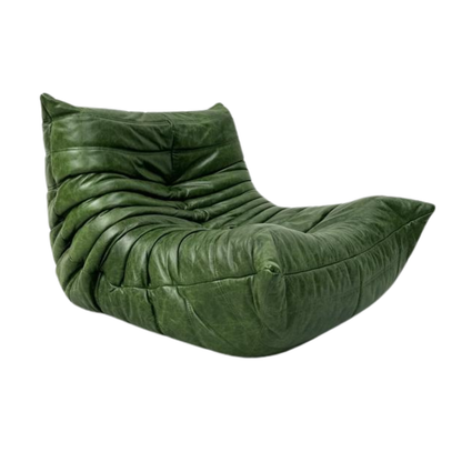 Homio Decor Forest Green Togo Fireside Leather Chair