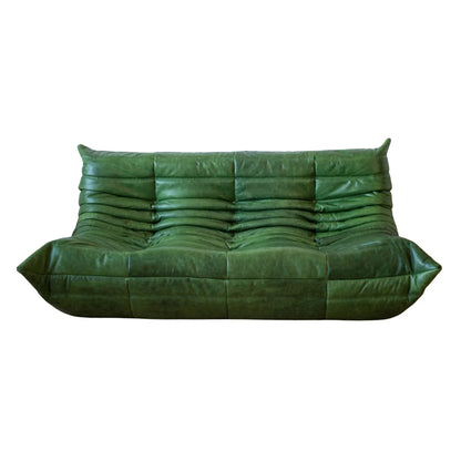 Homio Decor Forest Green Togo Sofa (3 Seater) - Leather