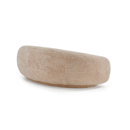 Homio Decor Genuine Sheepskin Curved Sofa