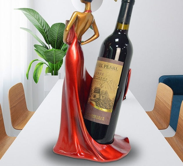 Homio Decor Girl Statue Wine Holder