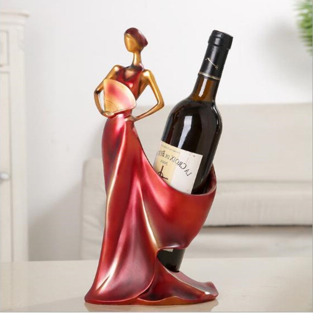 Homio Decor Girl Statue Wine Holder