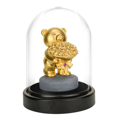 Homio Decor Gold Bear Valentines Statue