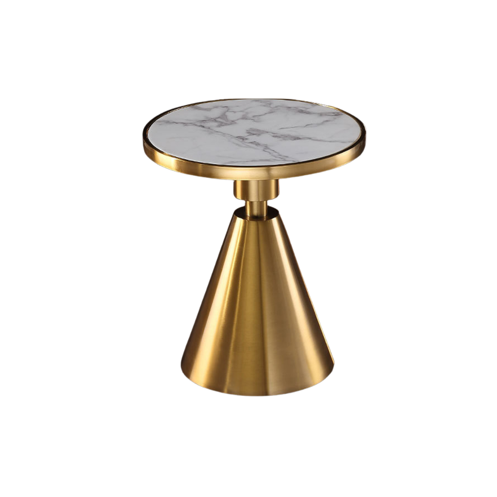Homio Decor Gold Italian Design Sofa Side Table