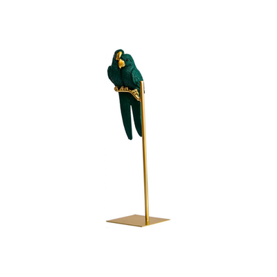 Homio Decor Green Parrot Love Birds Statue