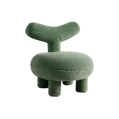 Homio Decor Green / Small / V-shaped Small Lambswool Lounge Chair