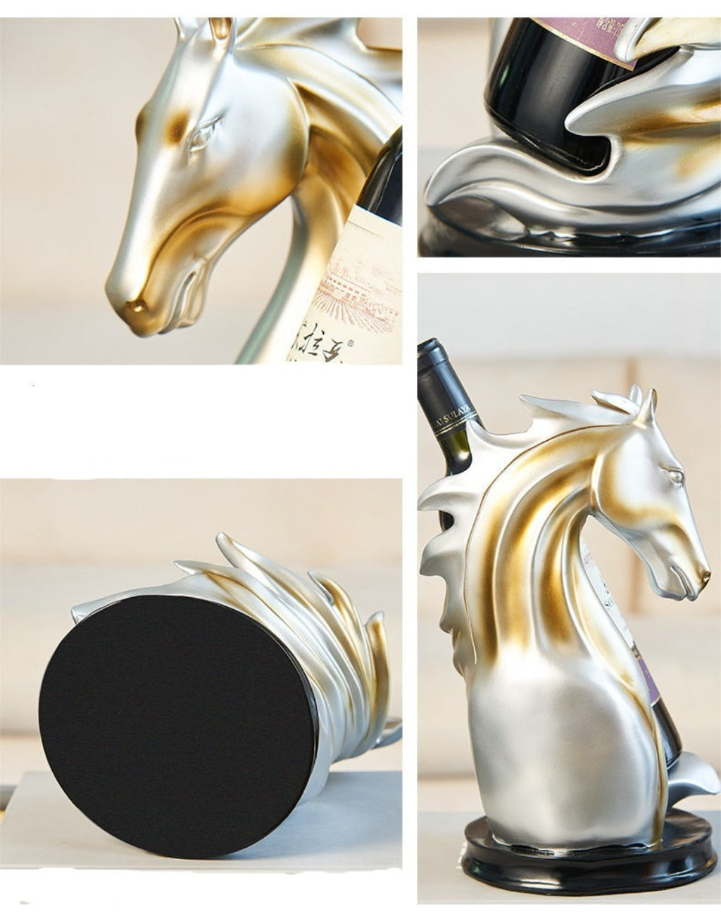 Homio Decor Horse Statue Bottle Holder
