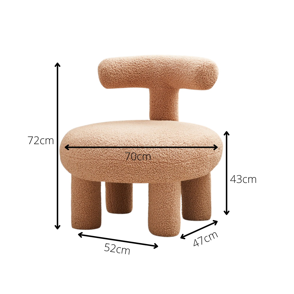 Homio Decor Large Lambswool Lounge Chair