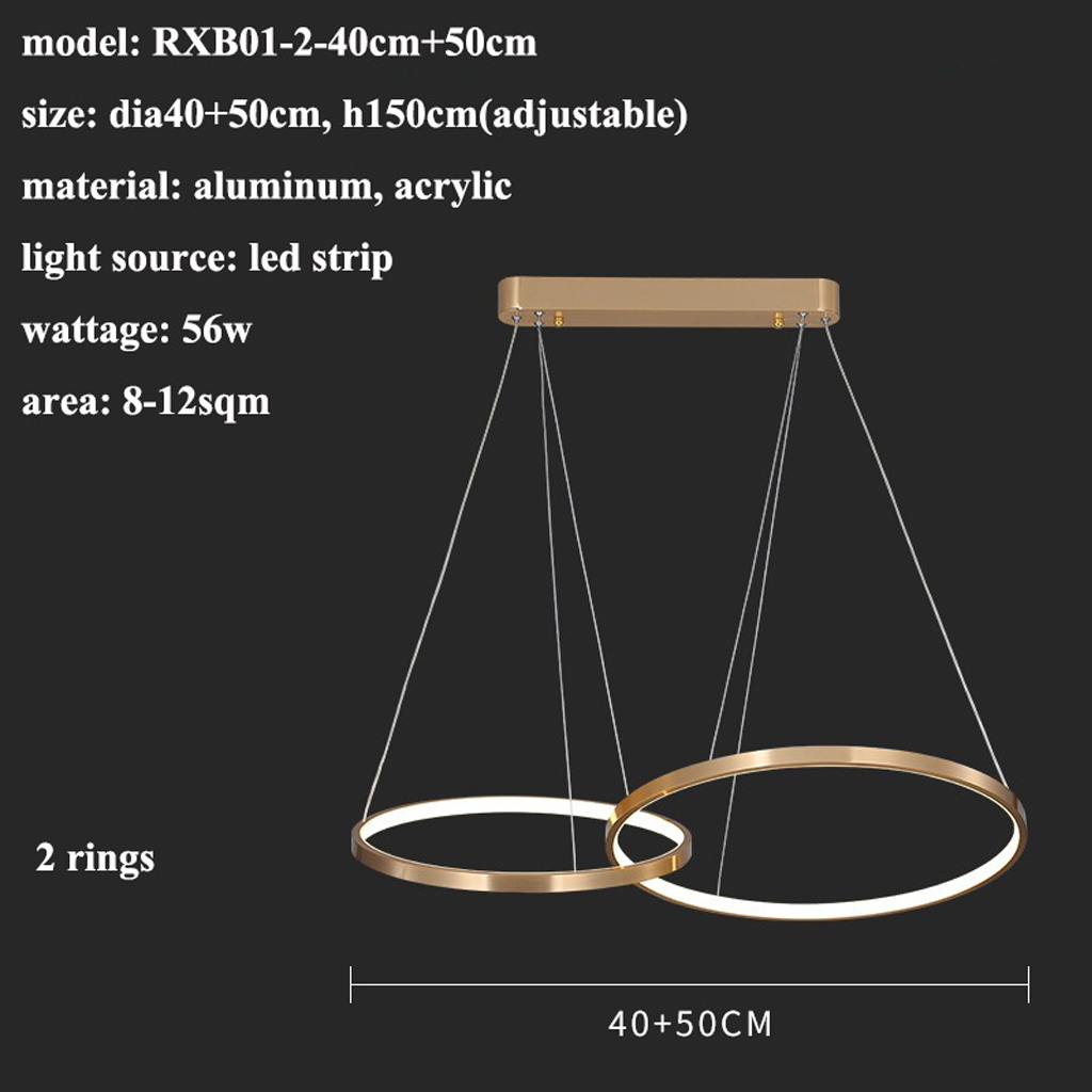 Homio Decor LED Chandelier Ring Lights