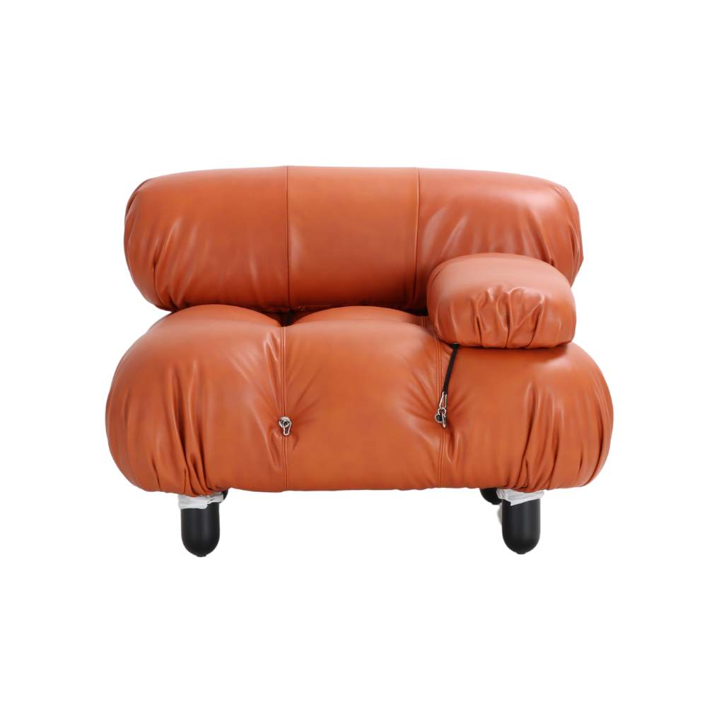 Homio Decor Left Module Camaleonda Leather Sofa - Cognac