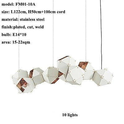 Homio Decor Lighting 10 Lights / Warm Light / White Modern Design Chandelier