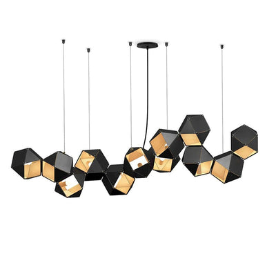 Homio Decor Lighting 14 Lights / White Light / Black Modern Design Chandelier