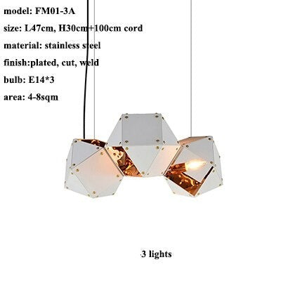 Homio Decor Lighting 3 Lights / Warm Light / White Modern Design Chandelier