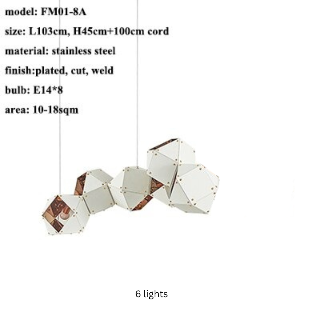 Homio Decor Lighting 6 Lights / Warm Light / White Modern Design Chandelier