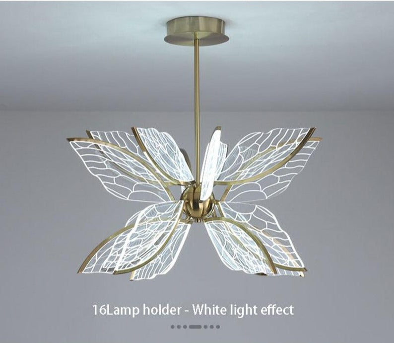 Homio Decor Lighting Acrylic Butterfly Chandelier
