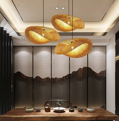 Homio Decor Lighting Bamboo Weaving Pendant Lamp