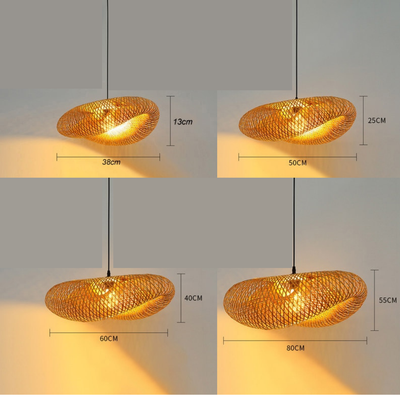 Homio Decor Lighting Bamboo Weaving Pendant Lamp