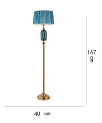 Homio Decor Lighting Blue Ceramic Floor Lamp