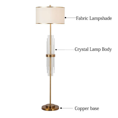 Homio Decor Lighting Elegant Crystal Details Floor Lamp