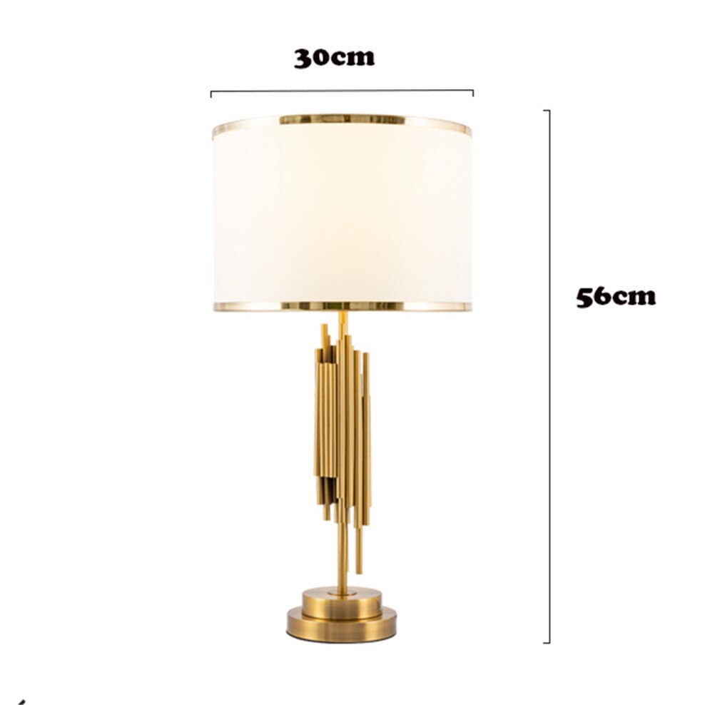 Homio Decor Lighting Gold Luxury Brass Metal Table Lamp
