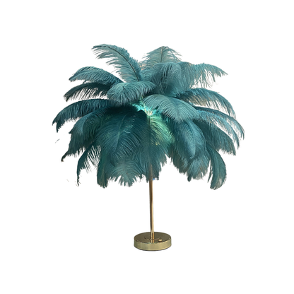 Homio Decor Lighting Green / USB Touch Control Feather Table Lamp