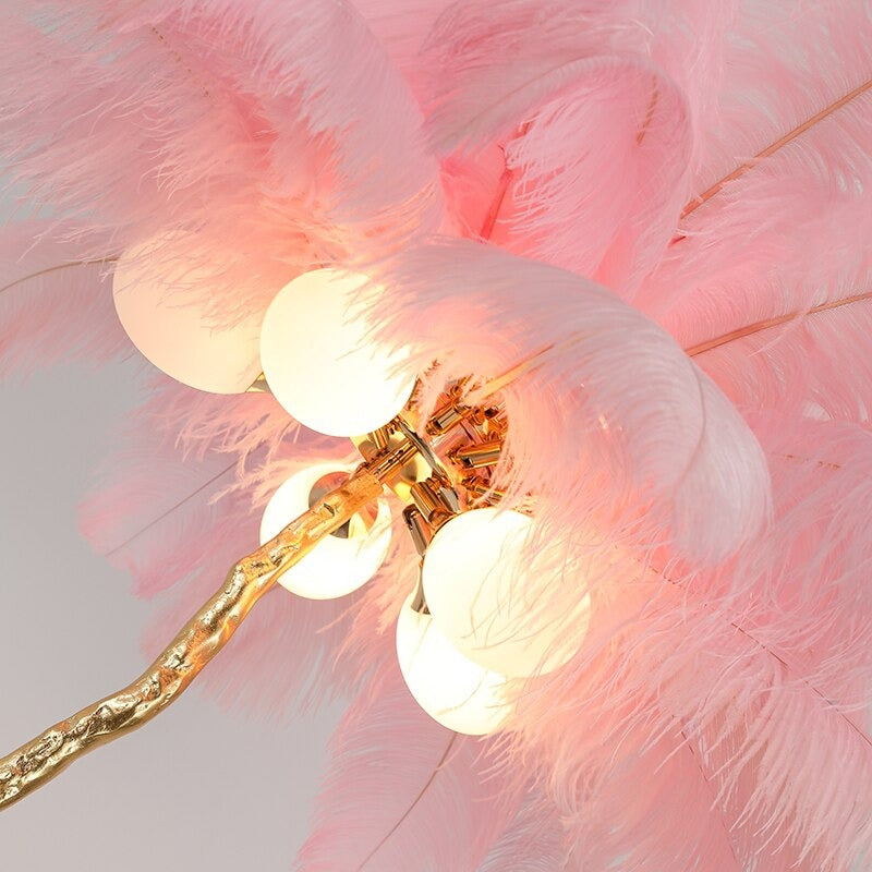 Homio Decor Lighting Luxury Feather Floor Lamp