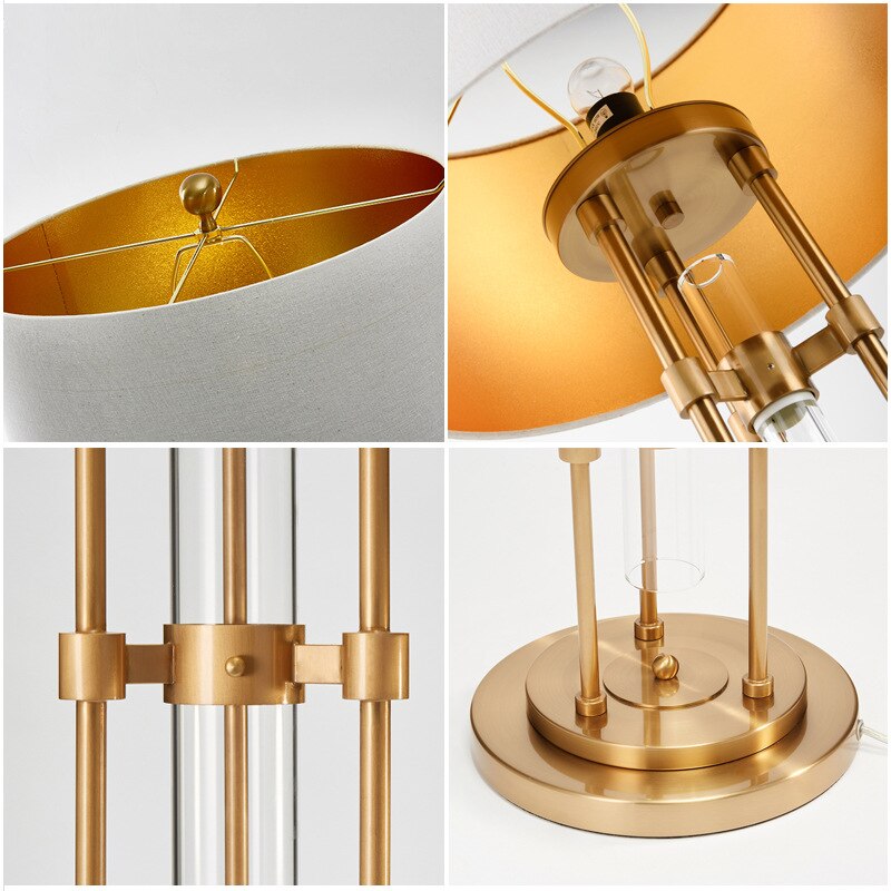 Homio Decor Lighting Luxury Golden Glass Floor Lamp