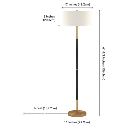 Homio Decor Lighting Matte Black Brass Floor Lamp