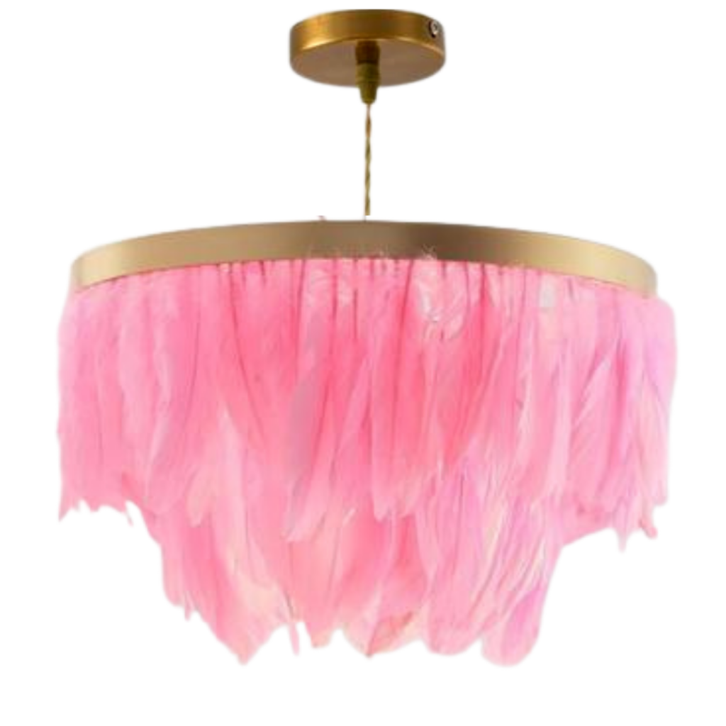 Homio Decor Lighting Pink / 40cm Post-Modern Feather Chandelier