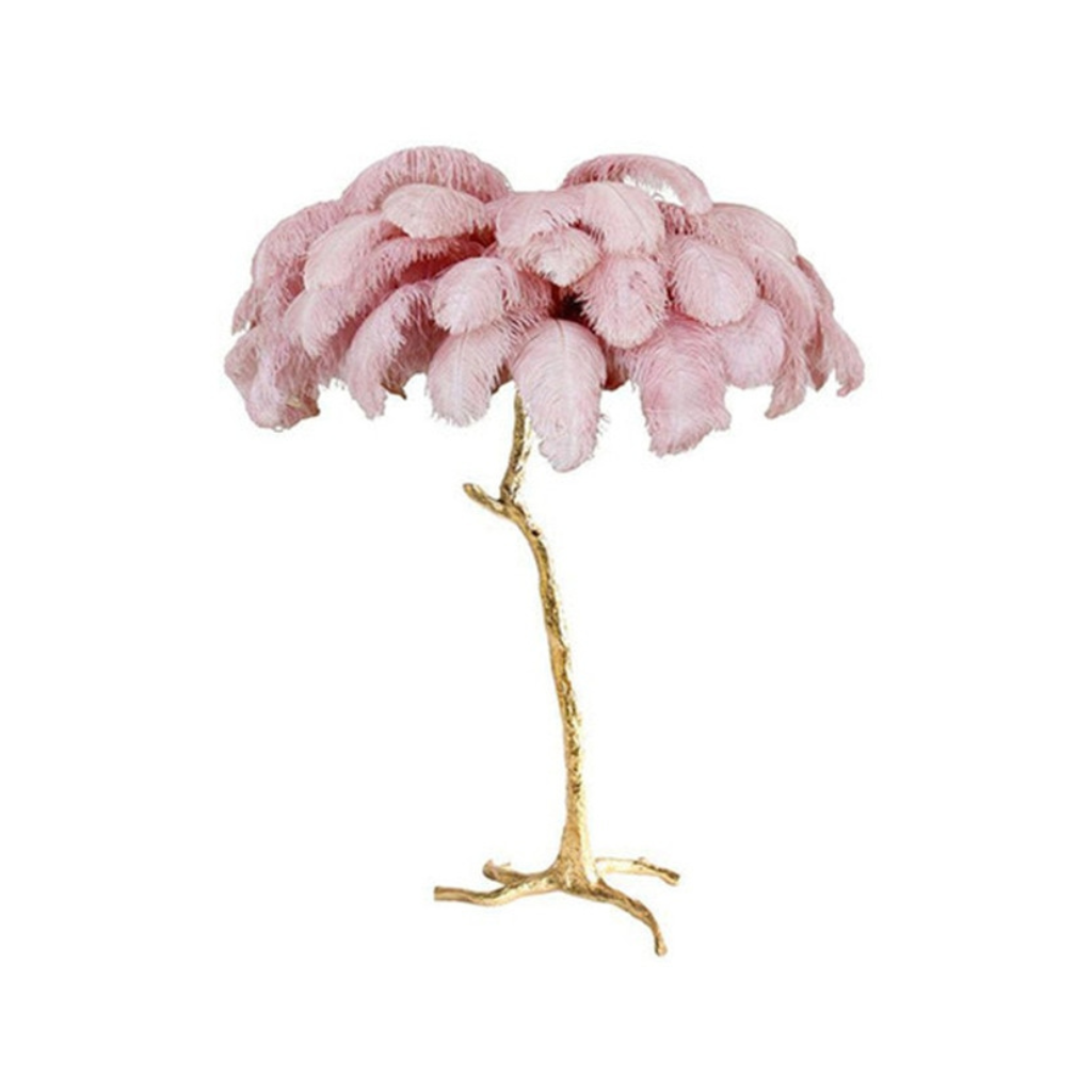 Homio Decor Lighting Pink / 80cm Luxury Feather Floor Lamp
