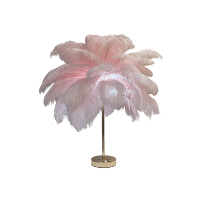 Homio Decor Lighting Pink / USB Touch Control Feather Table Lamp