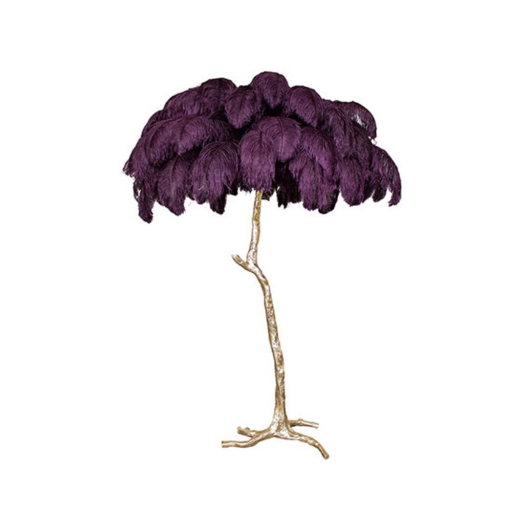 Homio Decor Lighting Purple / 120cm Luxury Feather Floor Lamp
