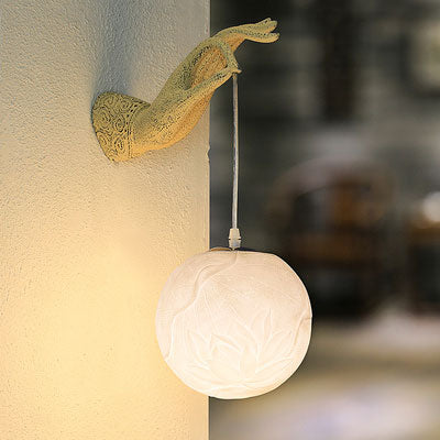 Homio Decor Lighting Round Ball / Left Hand Holding Lotus Wall Lamp
